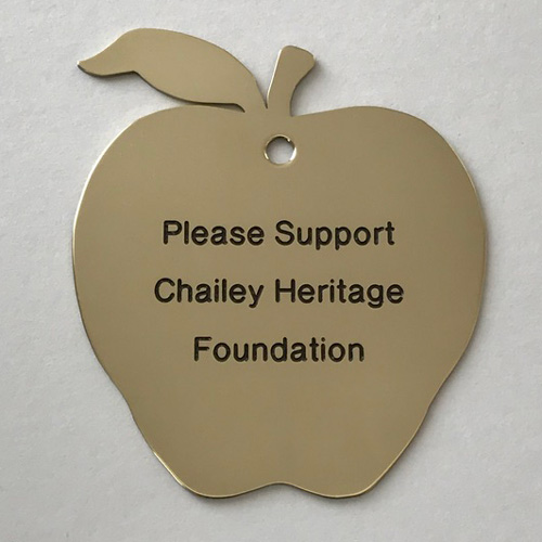 brass apple plaque