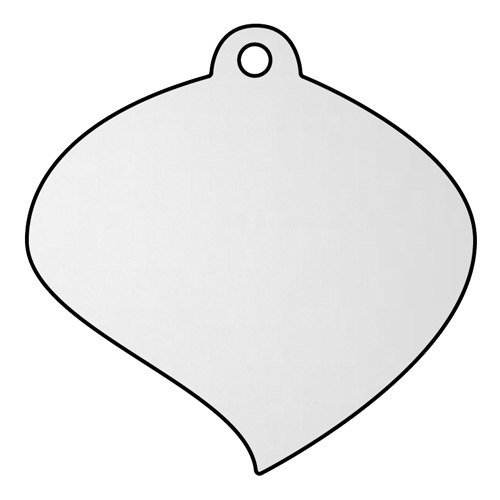stainless steel curved leaf plaque