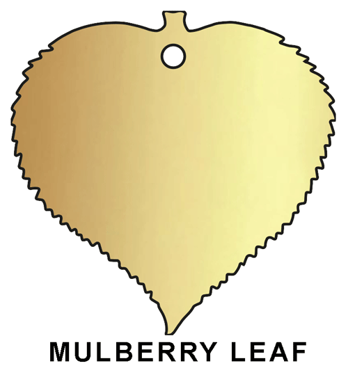 Mulberry Leaf brass plaque