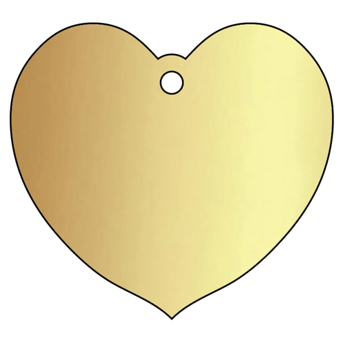 small brass heart plaque