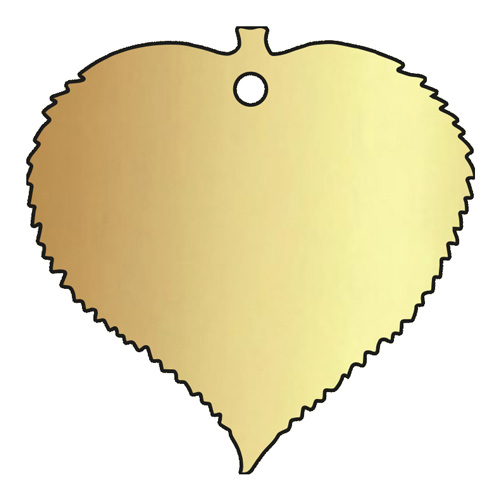 brass Mulberry leaf plaque by Finch Tree