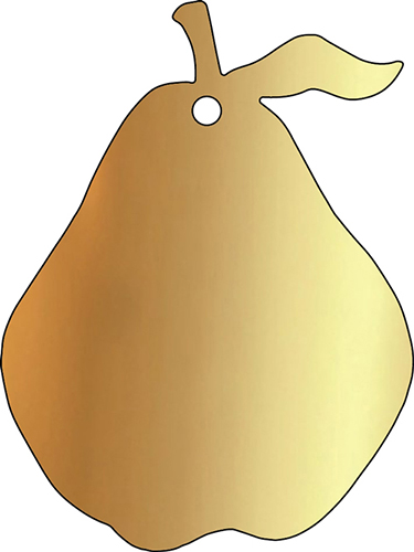 brass pear plaque