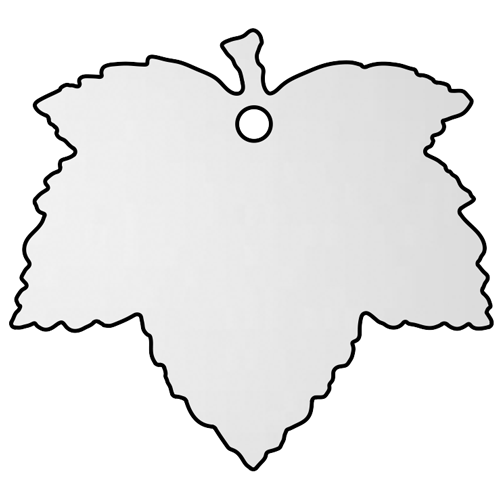 stainless steel sycamore leaf plaque