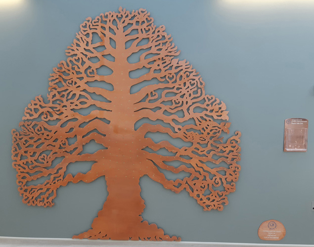 eternal tree installed at the Countess of Brecknock Hospice