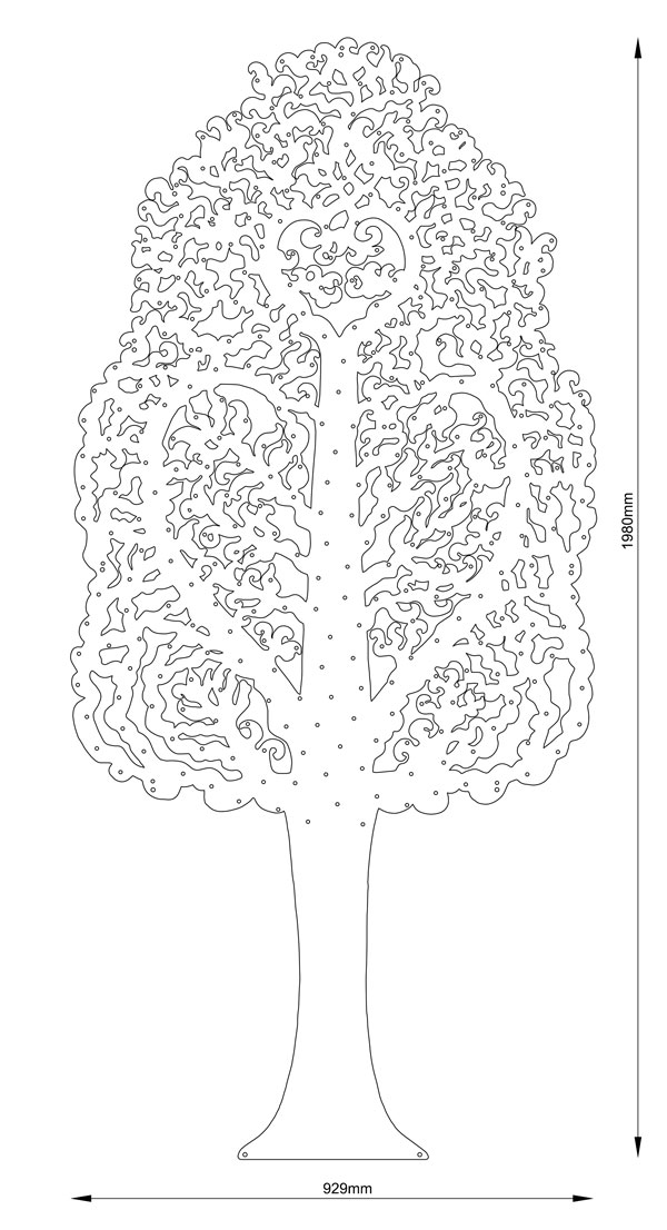 hope tree dimensions