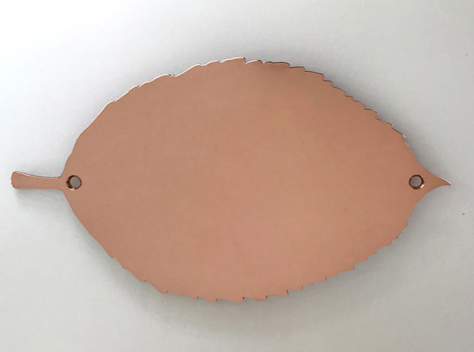 apple leaf copper plaque by Finch Tree UK