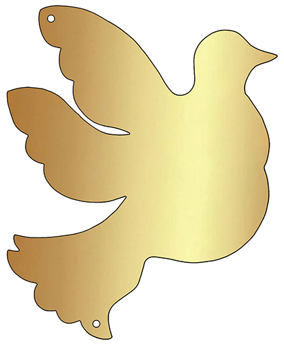 Bird brass plaque by Finch Tree UK