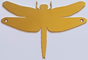 Brass Dragonfly plaque by Metallic Garden