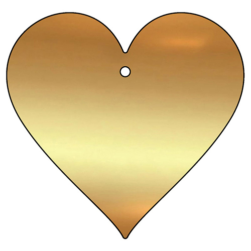 brass heart plaque