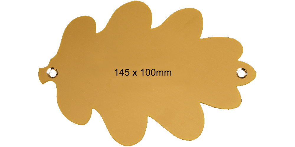 oak leaf No.1 brass plaque