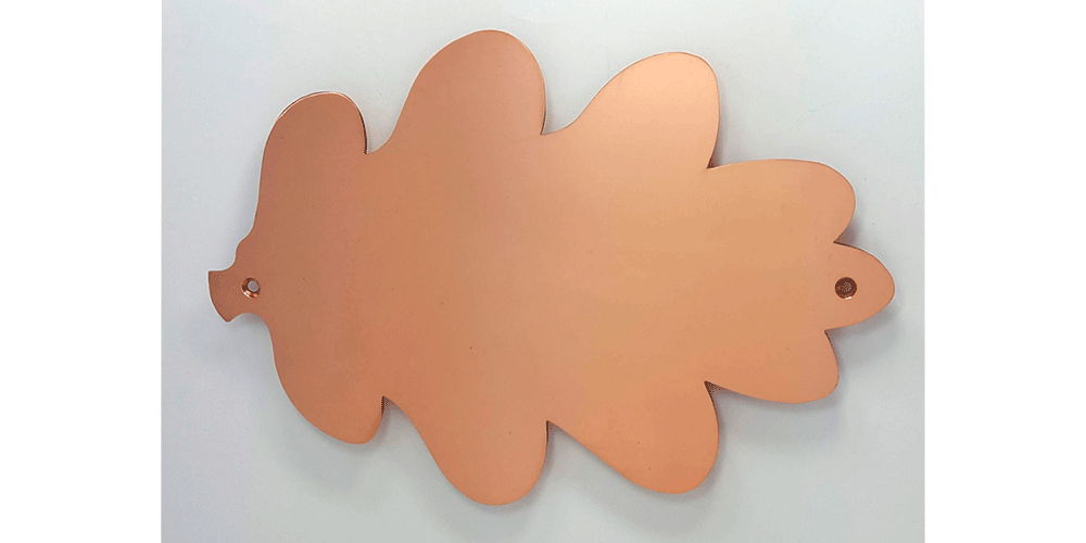 oak leaf copper plaque number 3