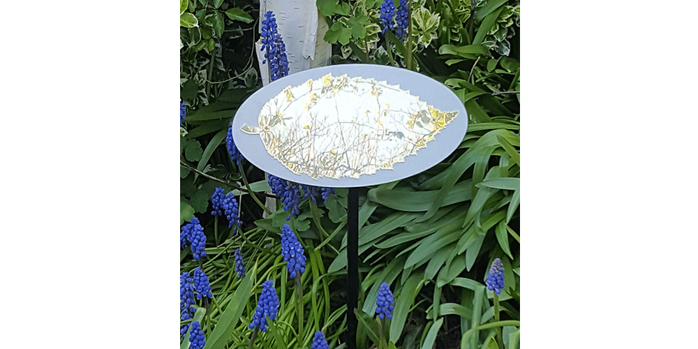 Large Horbeam leaf tree stake plaque from Finch Tree UK