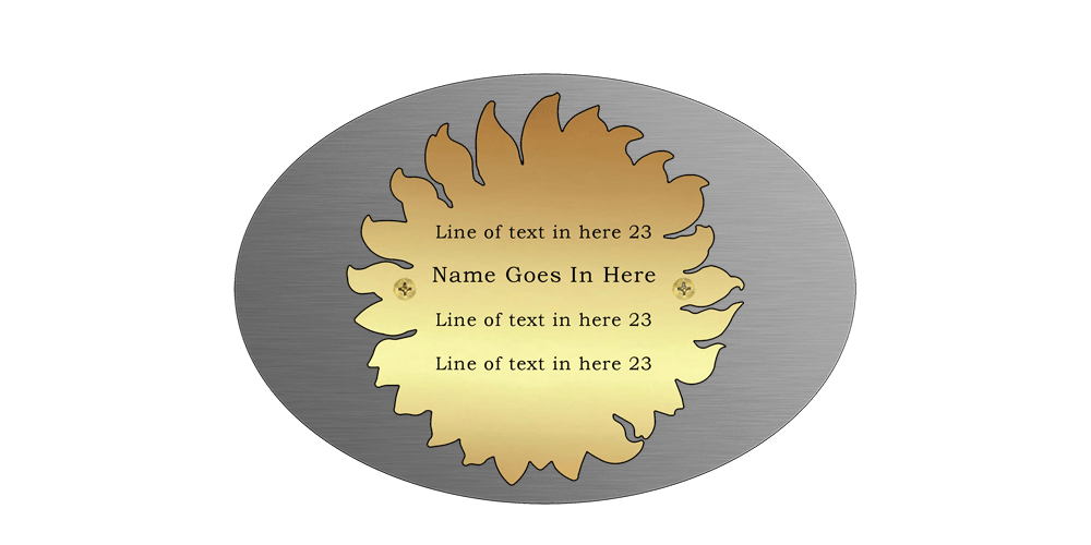 sunflower brass plaque